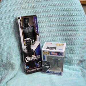 Marvel Black Panther Figures - Black and Purple Accents Set Of 2 BOTH NEW